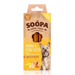 Soopa Vegansk Hunde Snack Banana & Peanutbutter Dental Sticks - DATOVARER